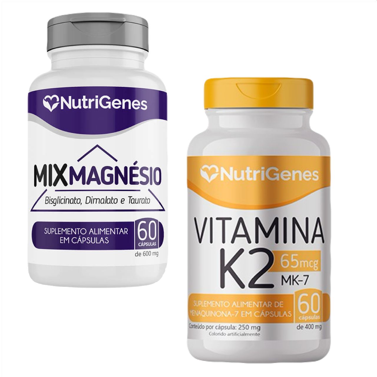 Mix Magnésio + Vitamina K2   MK 7   Nutrigenes