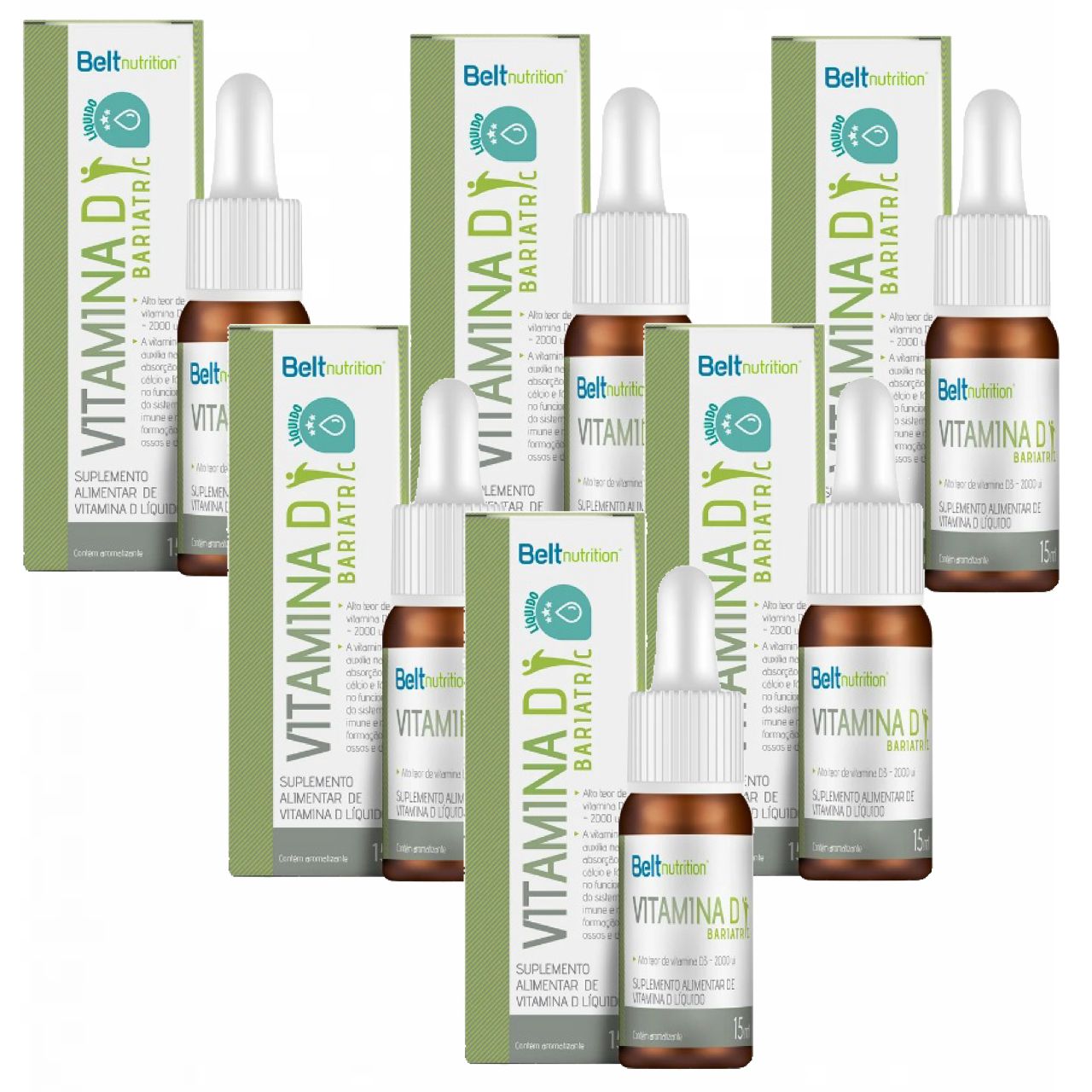 6x Vitamina D3 Belt Bariatric  15 Ml  2.000ui Cada 2 Gotas