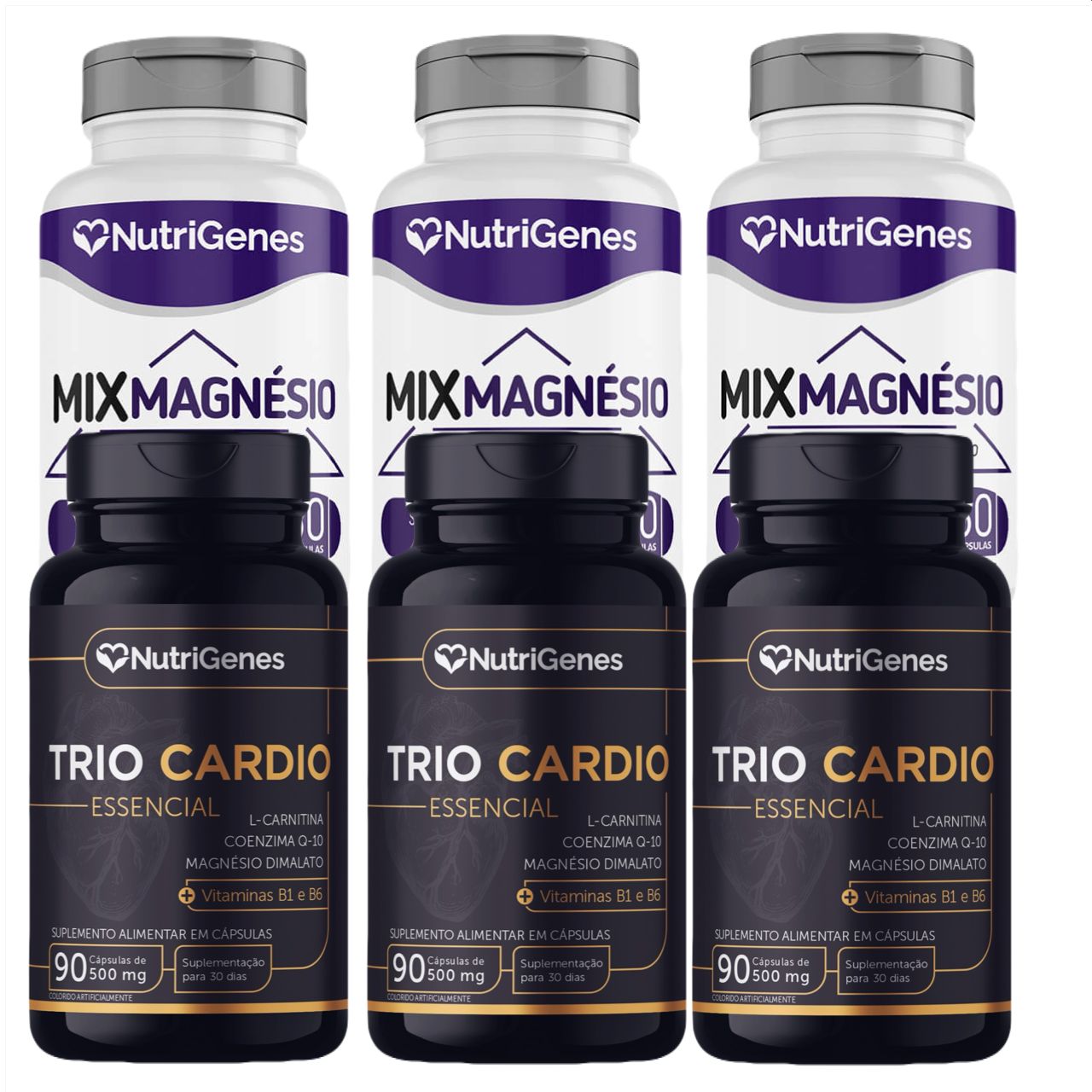 3x Trio Cardio + 3x Mix Magnésio   Nutrigenes