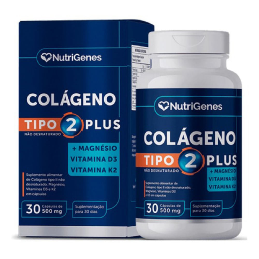 Colágeno Tipo2 Plus + Vit D 3 + Vit K2 + Magnésio