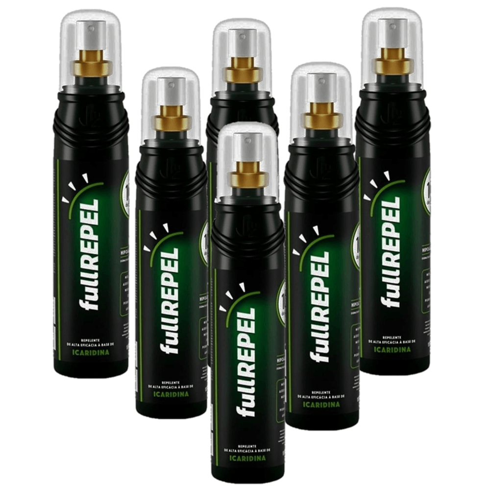 6x Repelente Fullrepel Adulto 100ml C/ Icaridina 10 Horas