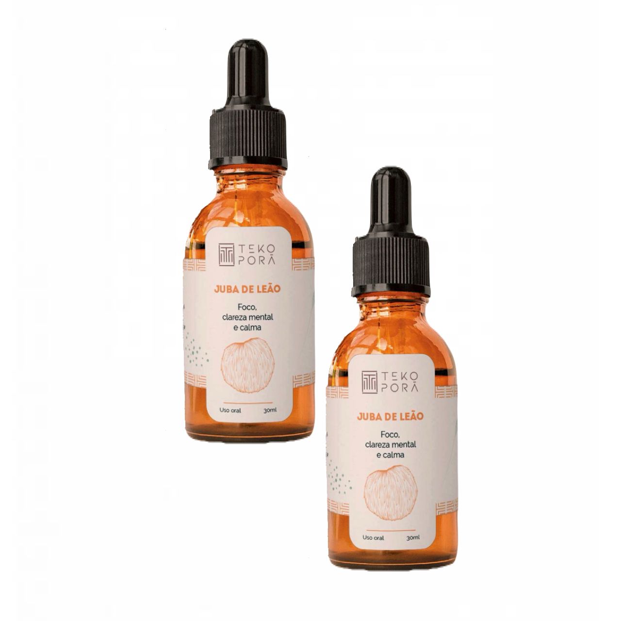 2x Extrato Juba De Leão  Hericium Erinaceus  Lions Mane 30ML