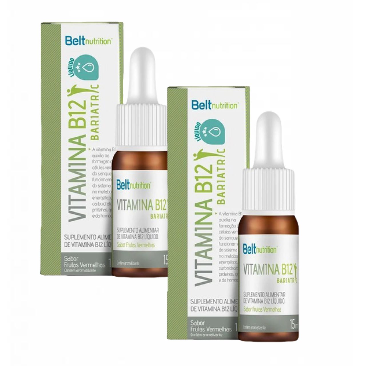 2x Belt B12 Bariatric Líquida  15 ml  Frutas Vermelhas