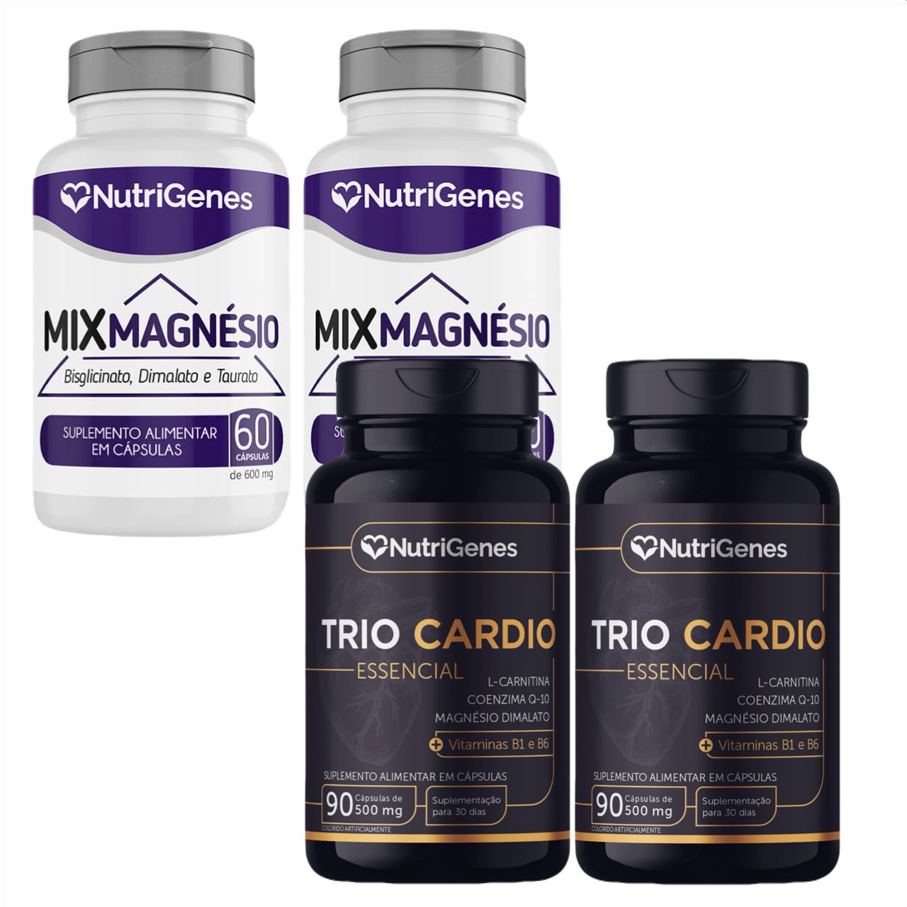 2x Trio Cardio + 2x Mix Magnésio   Nutrigenes