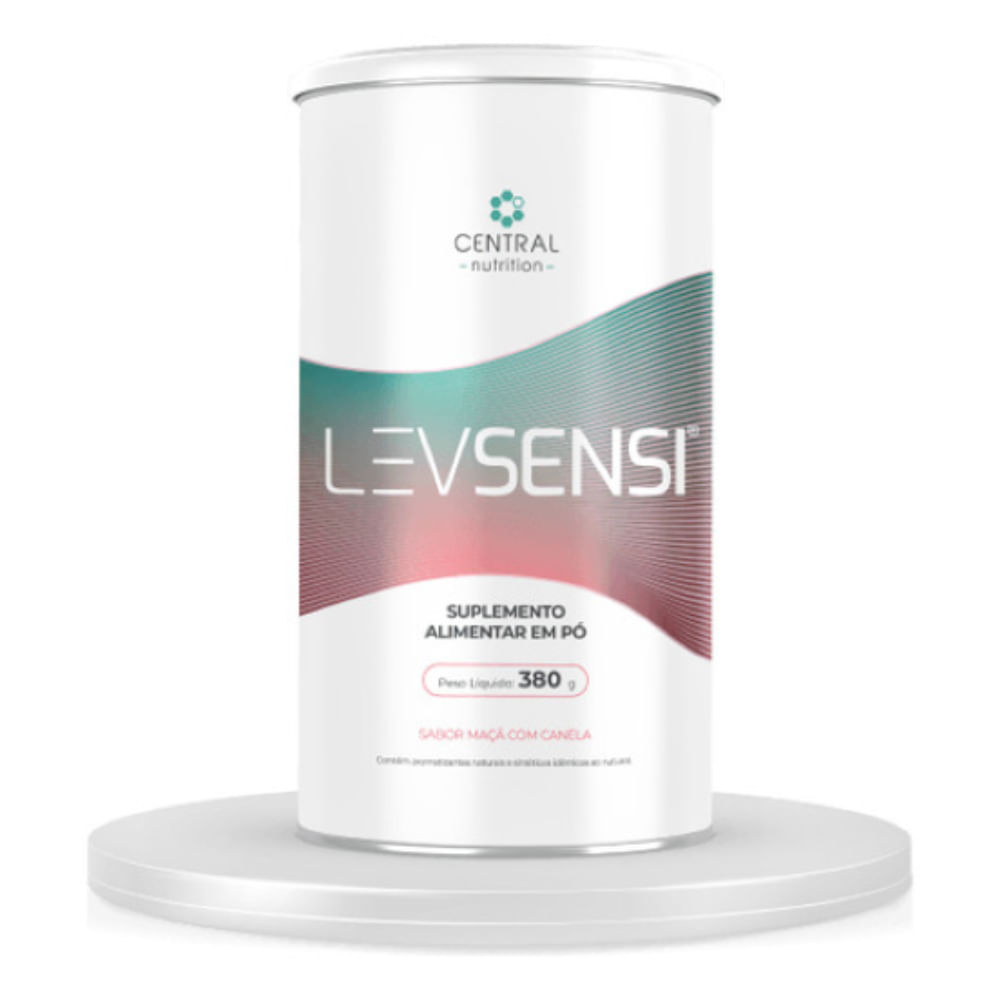 3x LEVSENSI   Central Nutrition  380g  Sabor Maçã com Canela Sem Sabor
