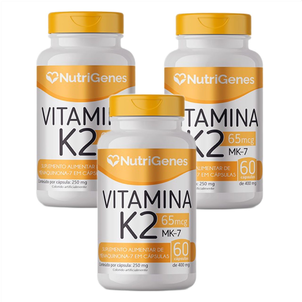 3x Vitamina K2   MK 7   Nutrigenes  60 Cápsulas
