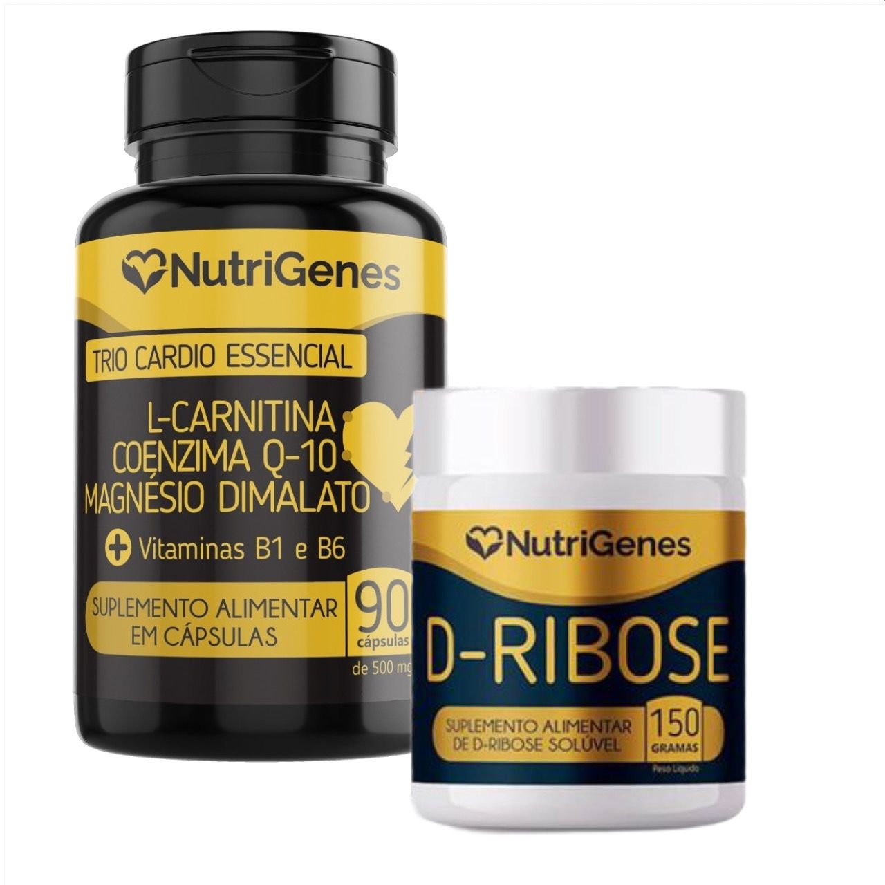 Kit Solução De Sinatra   Trio Cardio + D  Ribose Nutrigenes