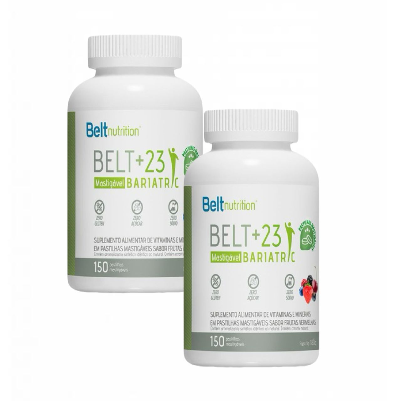 2x Belt+23 Bariatric Plus Mastigável  Frutas Vermelhas