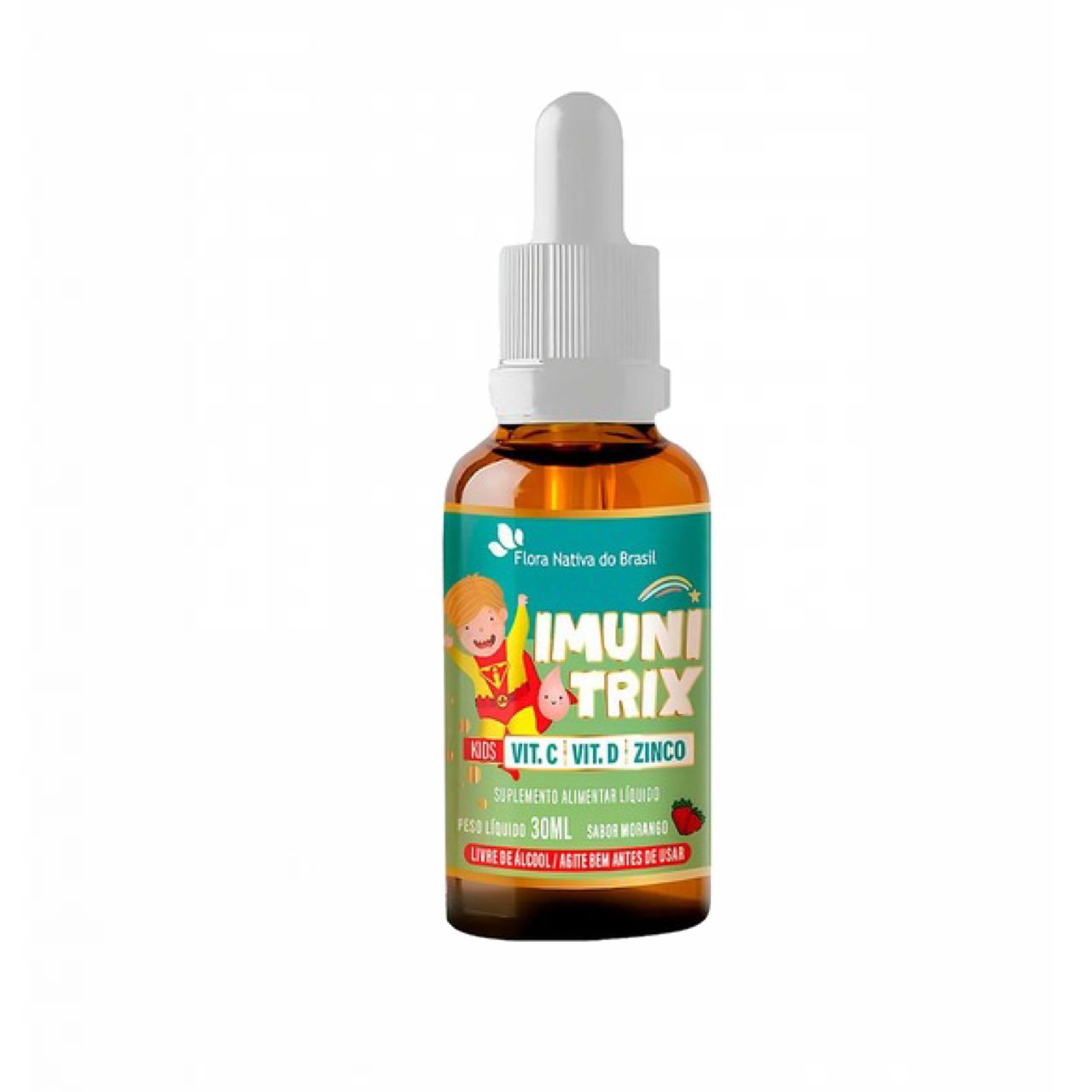 6x Imunitrix  Vitamina C  Vitamina D  Zinco  30ml  Morango
