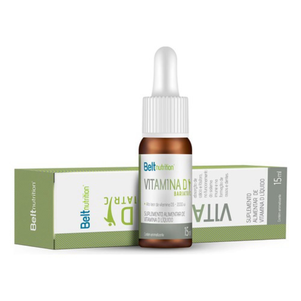 3x Vitamina D3 Belt Bariatric  15 ml  2.000ui cada 2 Gotas