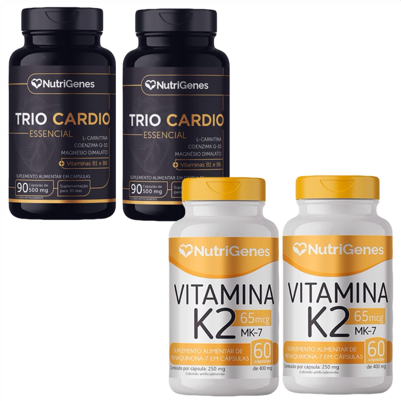 2x Trio Cardio + 2x Vitamina K2   Mk 7   Nutrigenes