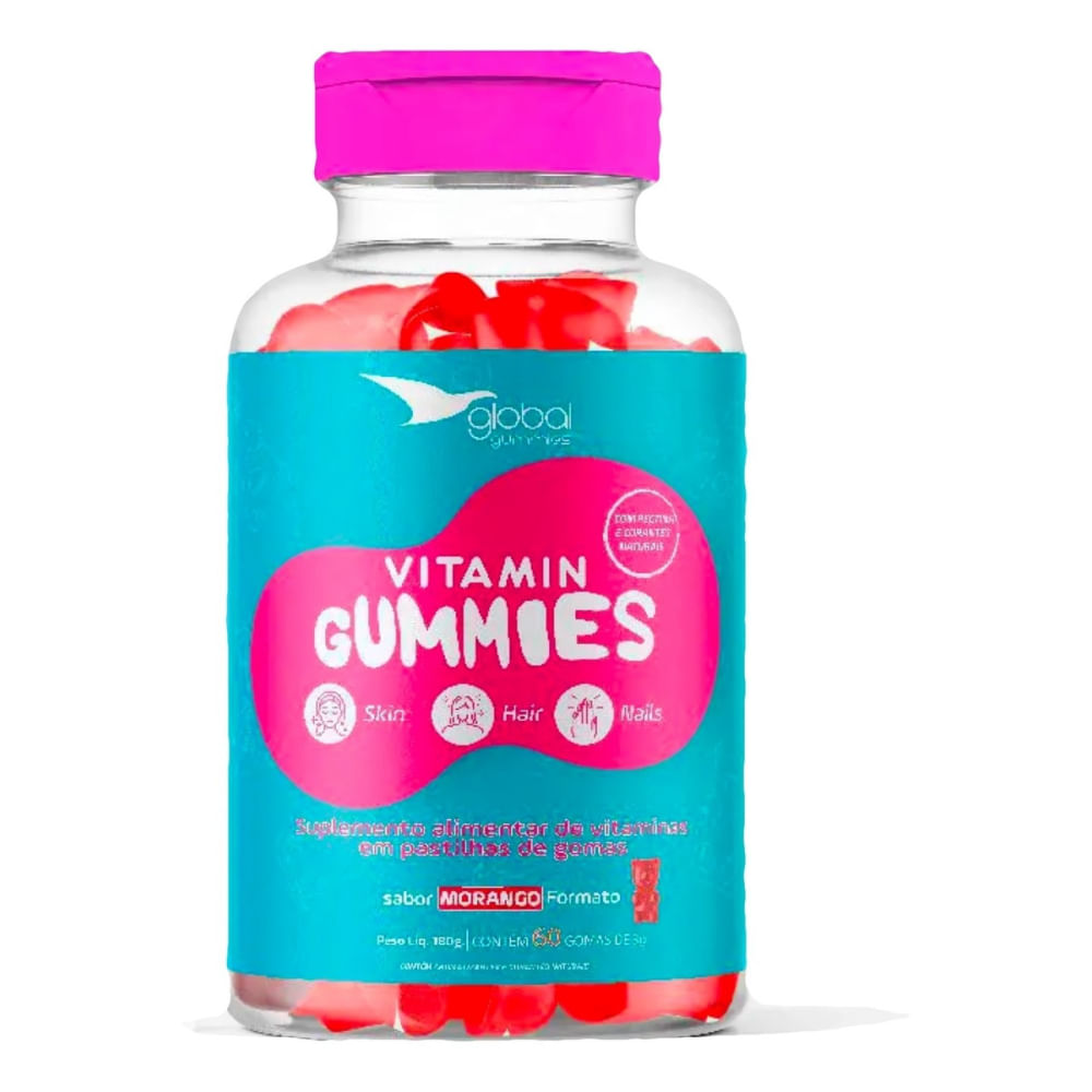 Vitamin Gummies Cabelos, Pele E Unhas  Global  60 Gomas