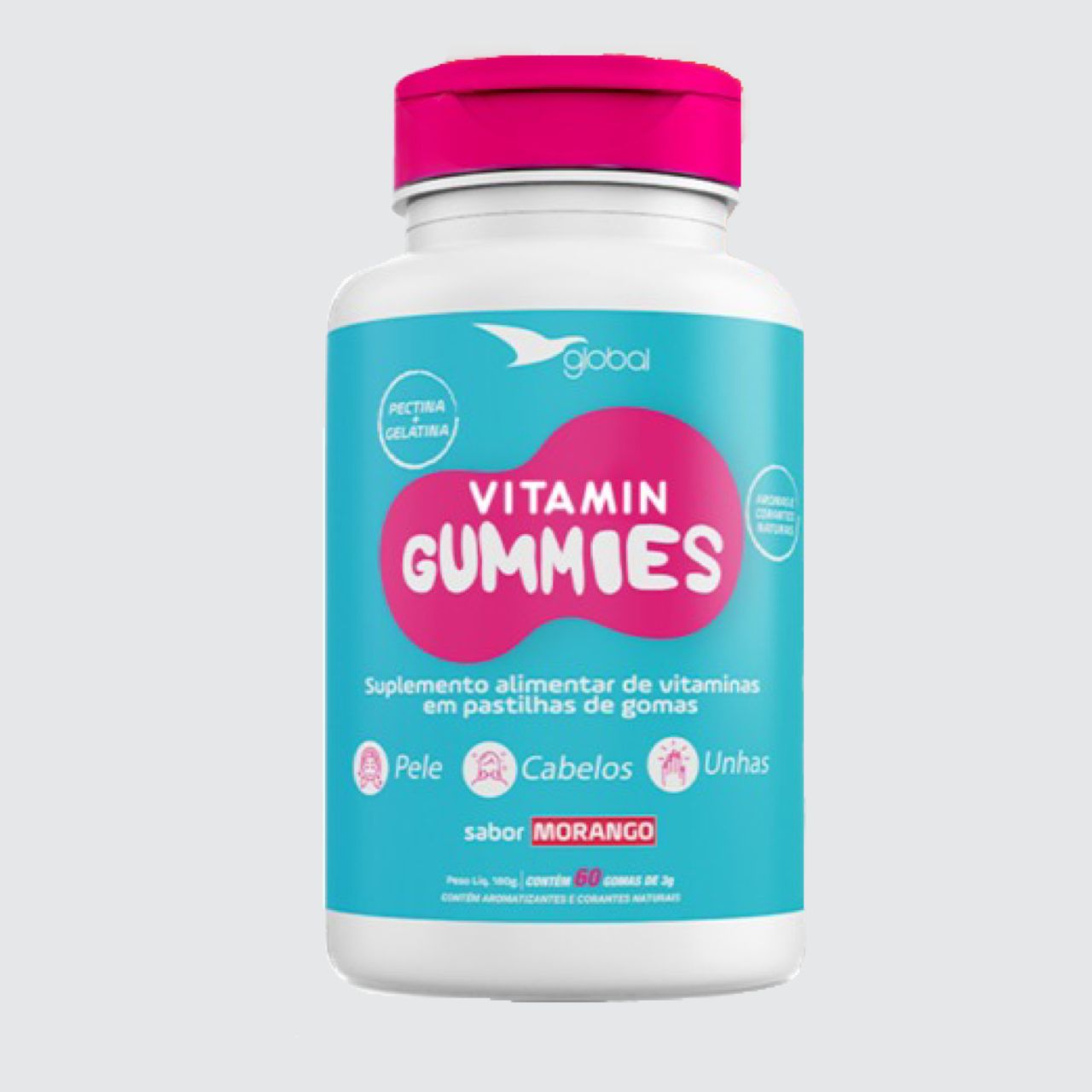 Vitamin Gummies Cabelos, Pele E Unhas  Global  60 Gomas