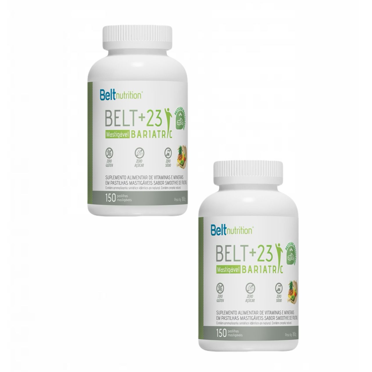 2x Belt+23 Smoothie Frutas 150 Pastilhas Mastigáveis