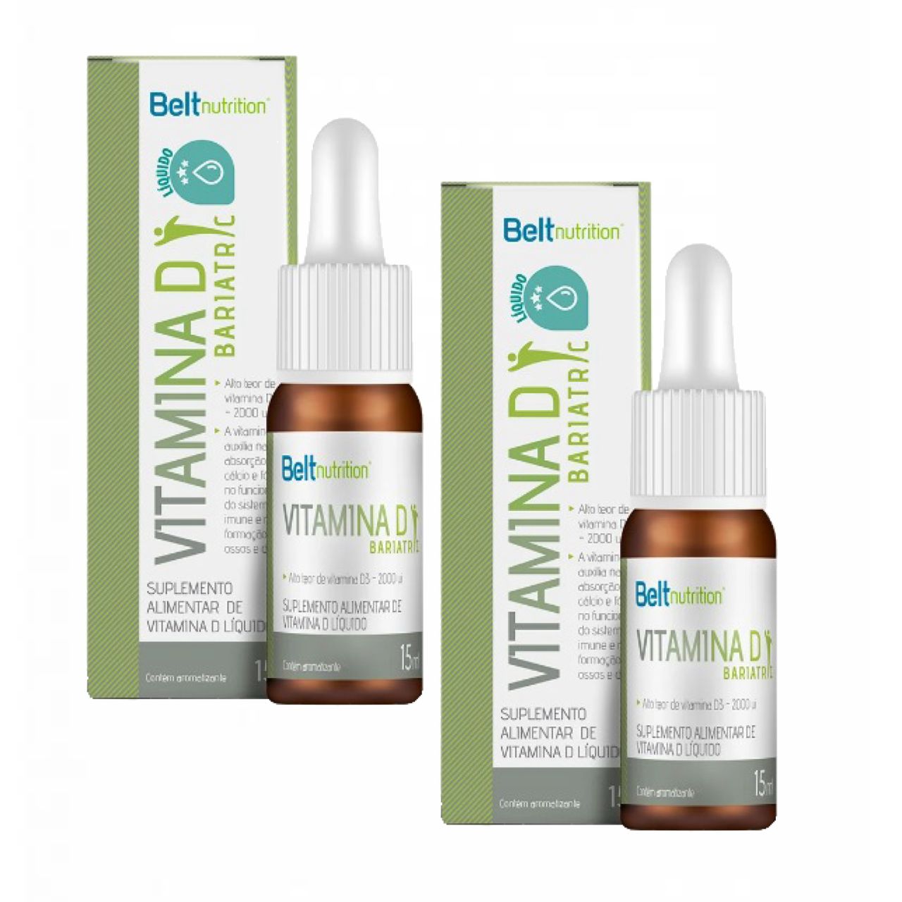 2x Vitamina D3 Belt Bariatric  15 Ml  2.000ui Cada 2 Gotas