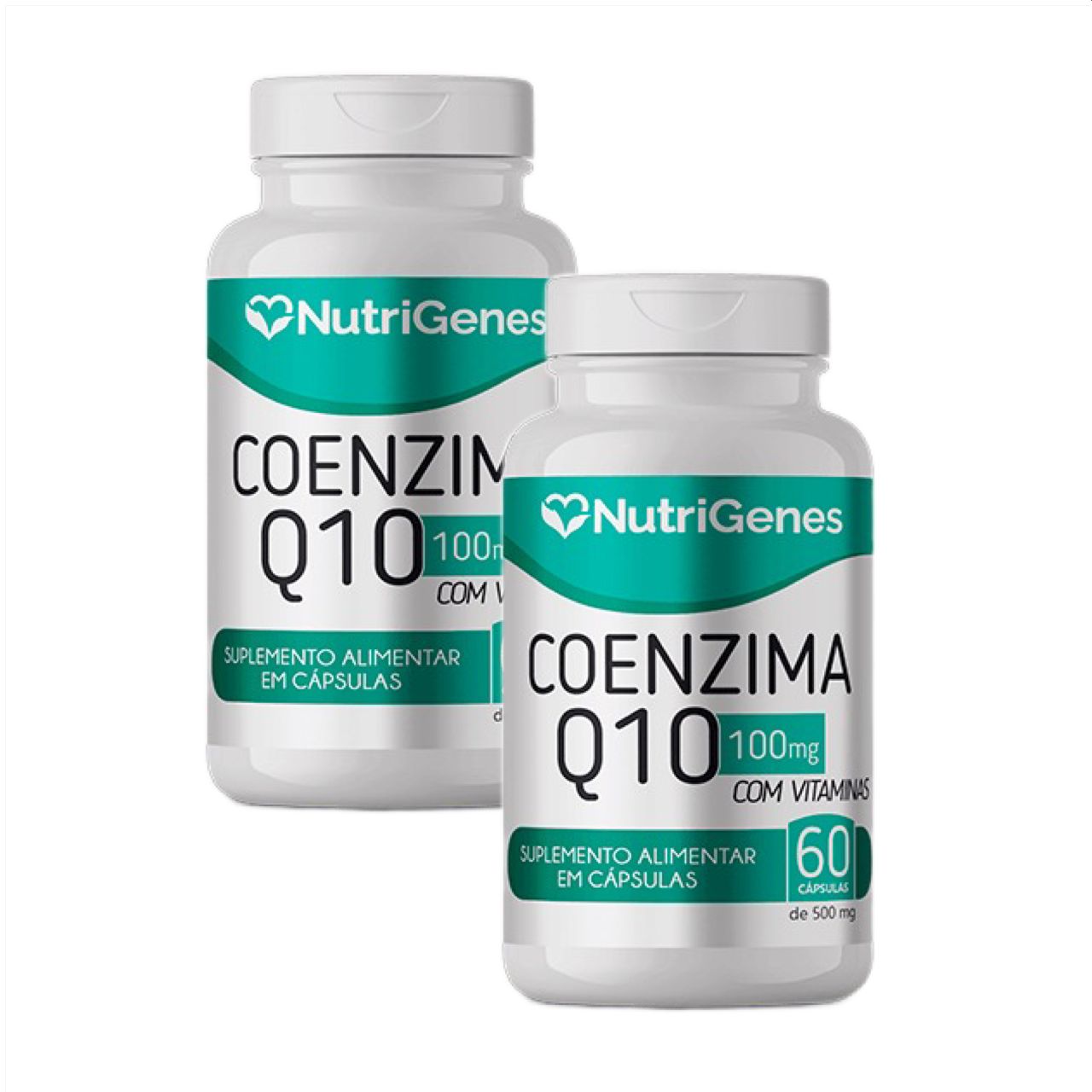 2x Coenzima Q10 Coq10 Nutrigenes  60 Caps. 100mg + Vitaminas