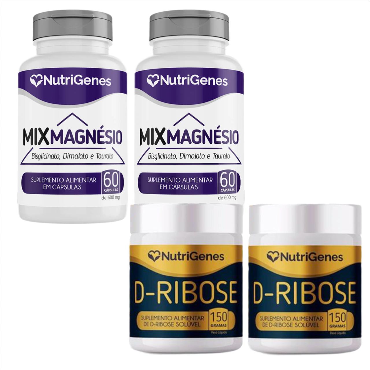 2x Mix Magnésio + 2x D Ribose Atp   Nutrigenes