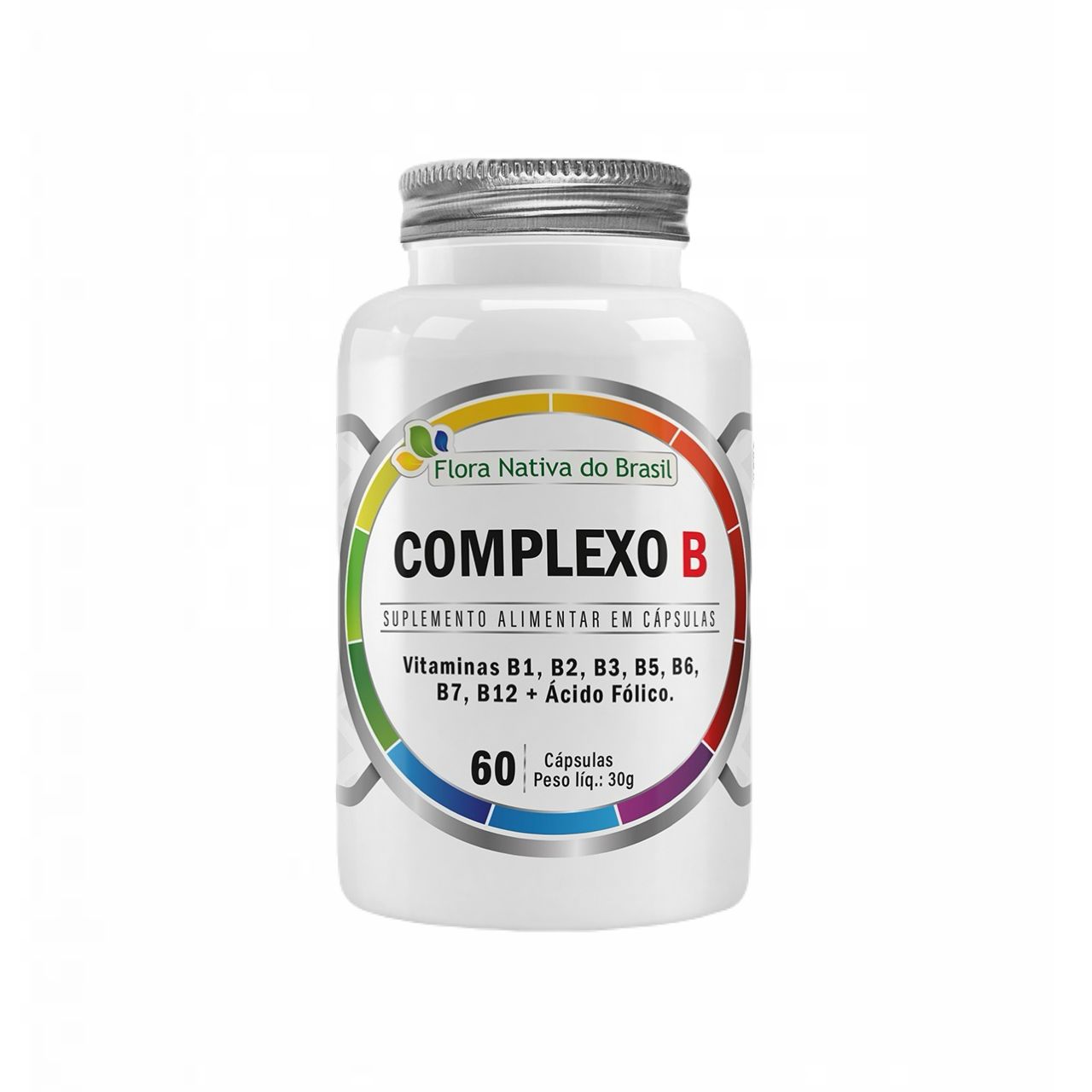 Complexo B 500mg + Biotina  60 cápsulas  Flora Nativa