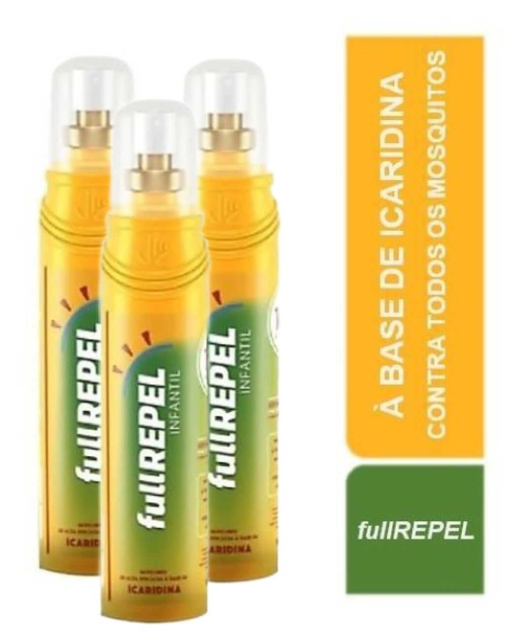 3x Repelente FullRepel Kids  100ml C/ Icaridina  10 Horas