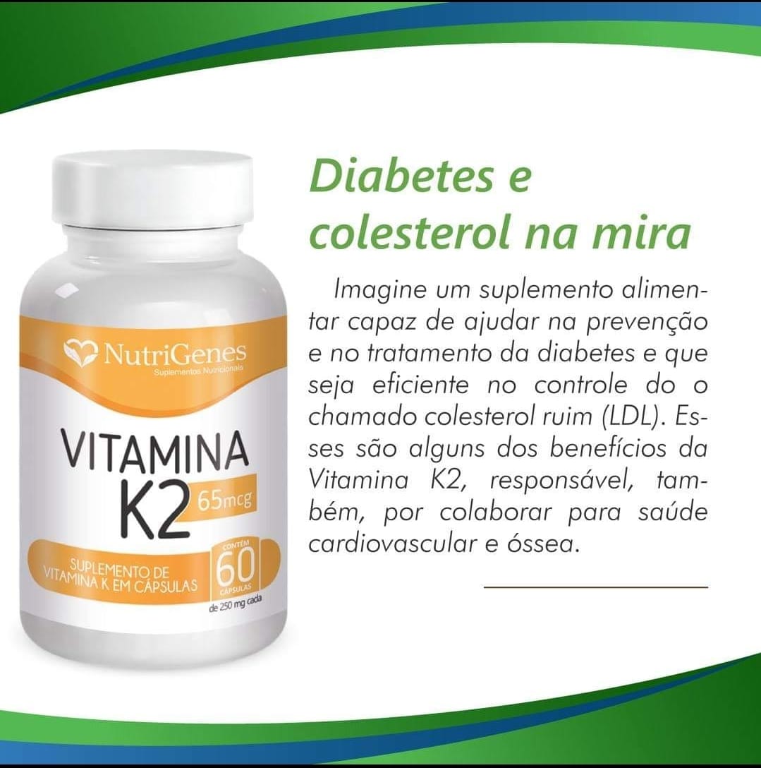 Vitamina K2   MK 7   Nutrigenes   60 Cápsulas