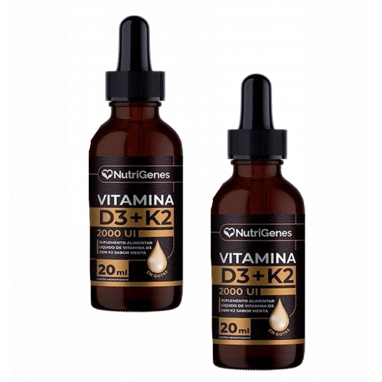 2x Vitamina D3 2000 Ui+ K2 Mk7 30mcg  Gotas  Nutrigenes