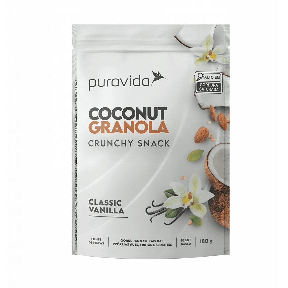 Granola Coconut Classic Vanilla 180g Puravida Pura Vida