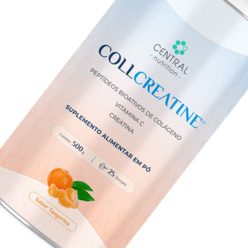 Collcreatine - 500g - Central Nutrition - Sabor Tangerina Tangerina