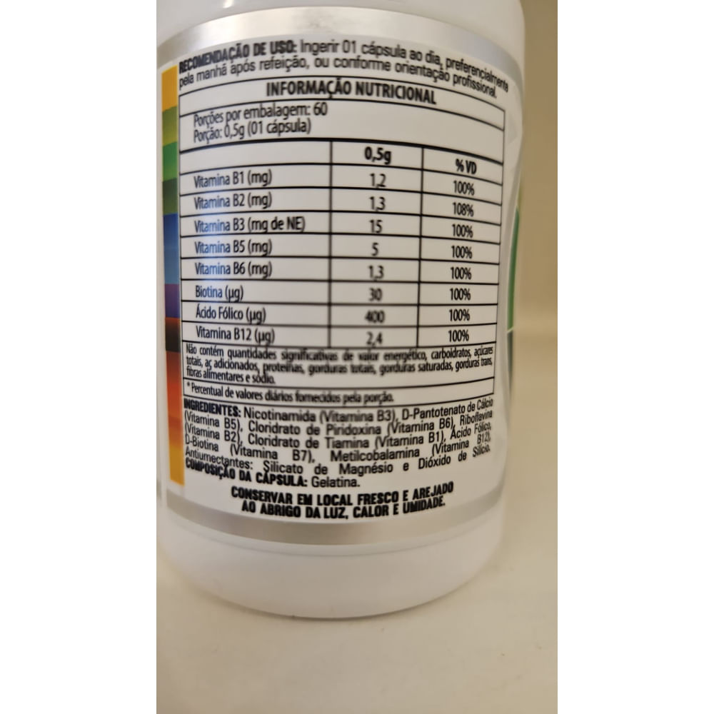 3x Complexo B 500mg + Biotina- 60 cápsulas- Flora Nativa