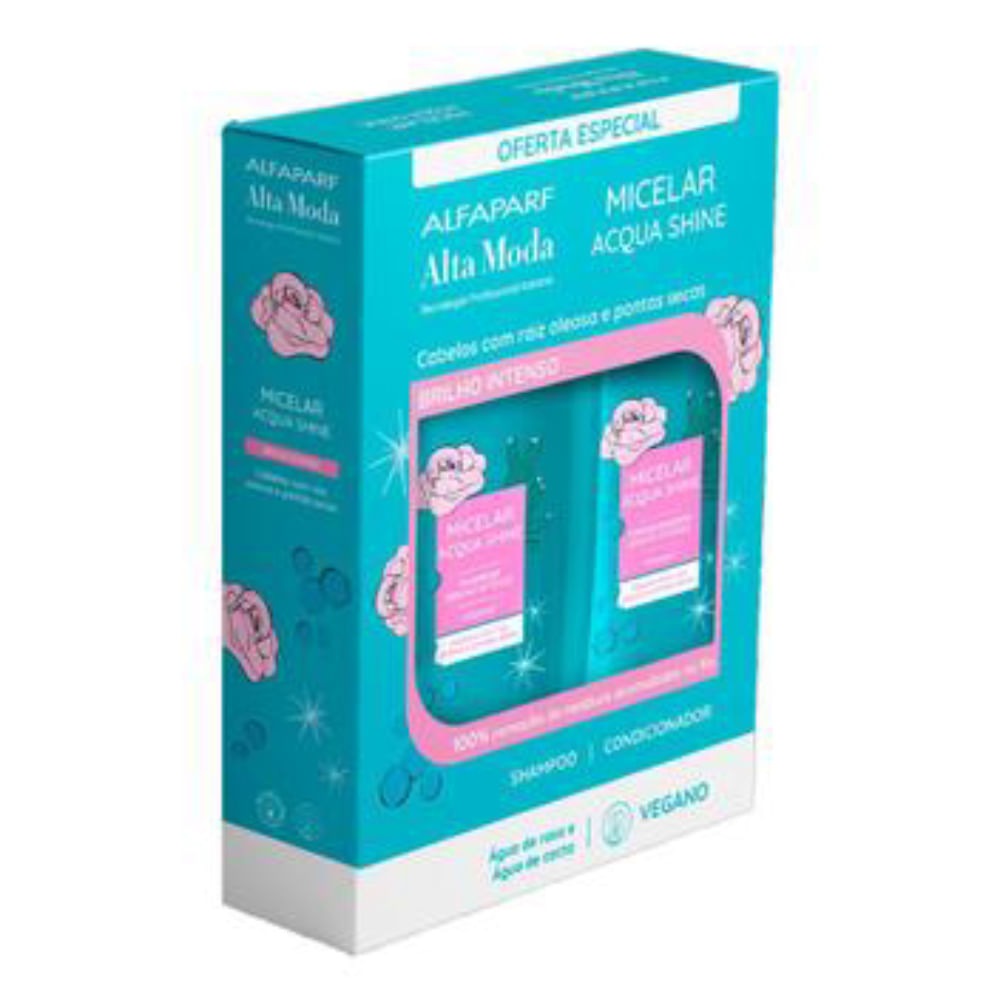 Shampoo + Condicionador Alta Moda 300ml +300ml Micelar Acqua Shine