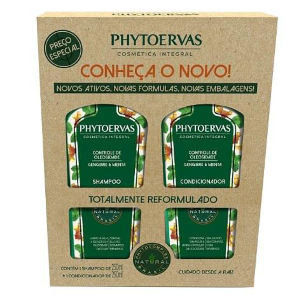 Shampoo 250ml + Condicionador 250ml Phytoervas Controle de Oleosidade
