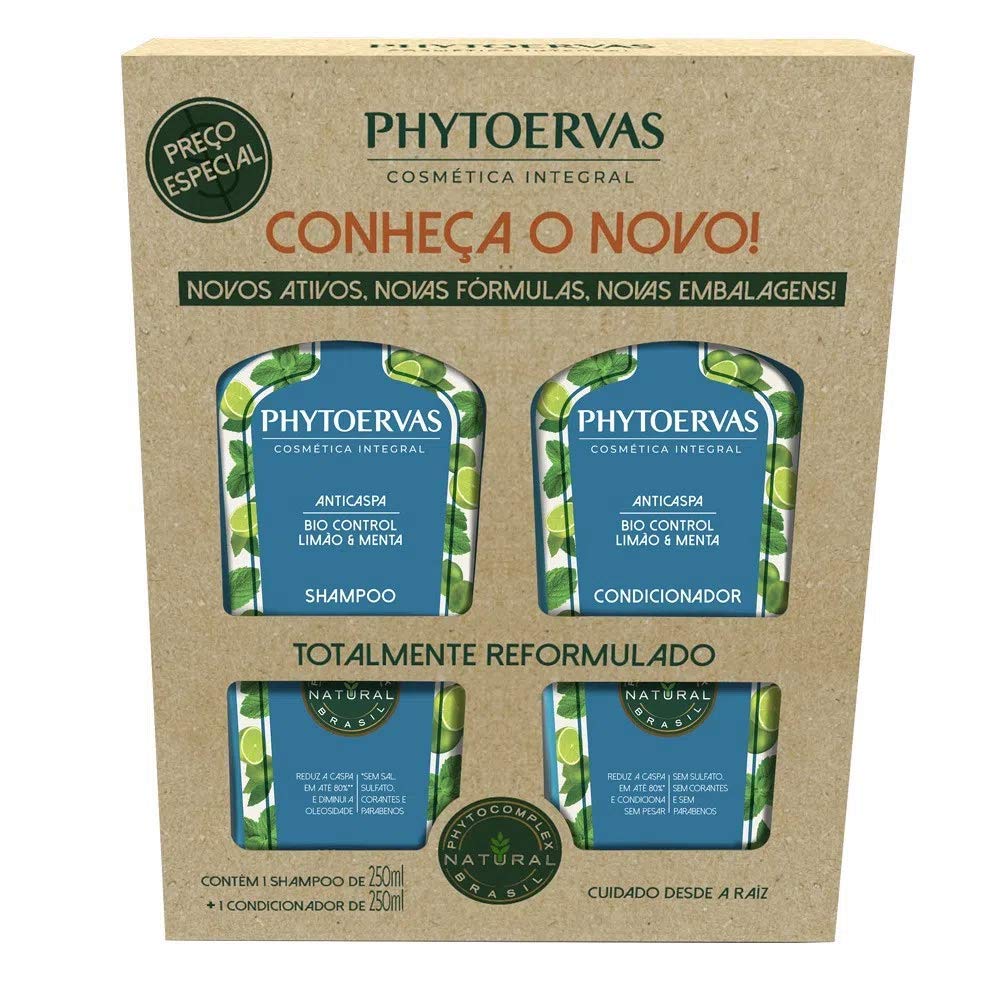 Shampoo 250ml + Condicionador 250ml Phytoervas Anticaspa