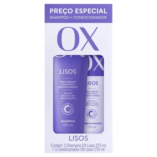 Shampoo + Condicionador Ox 375ml + 170ml Lisos
