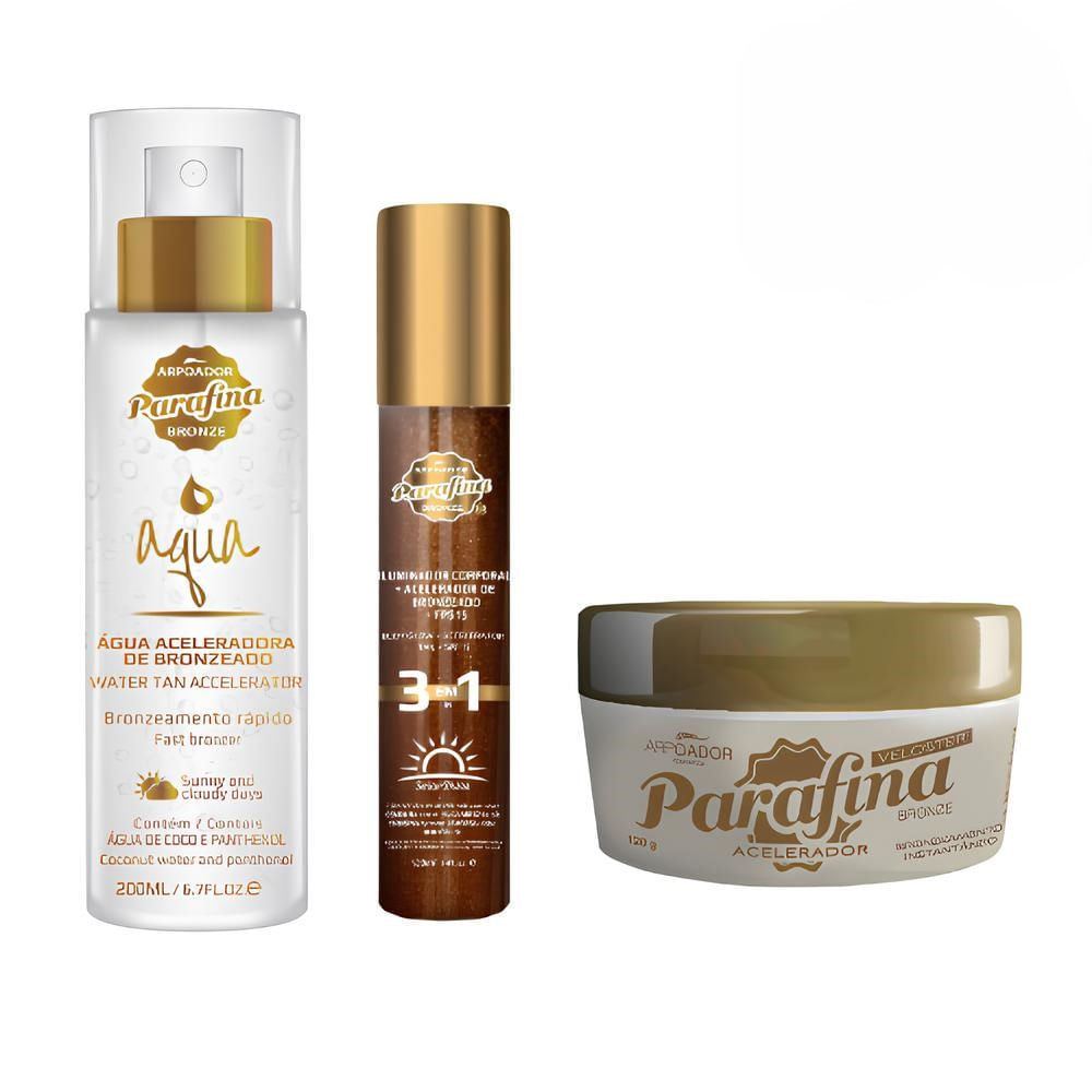Kit Parafina Bronze Veloster + Solar Shine +aqua Aceleradora