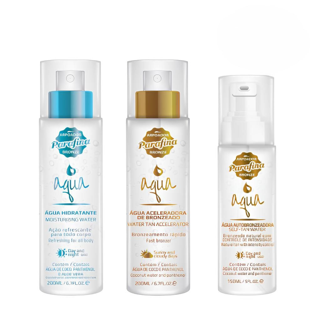 Kit AQUA Autobronzeadora + Aceleradora + Água Hidratante