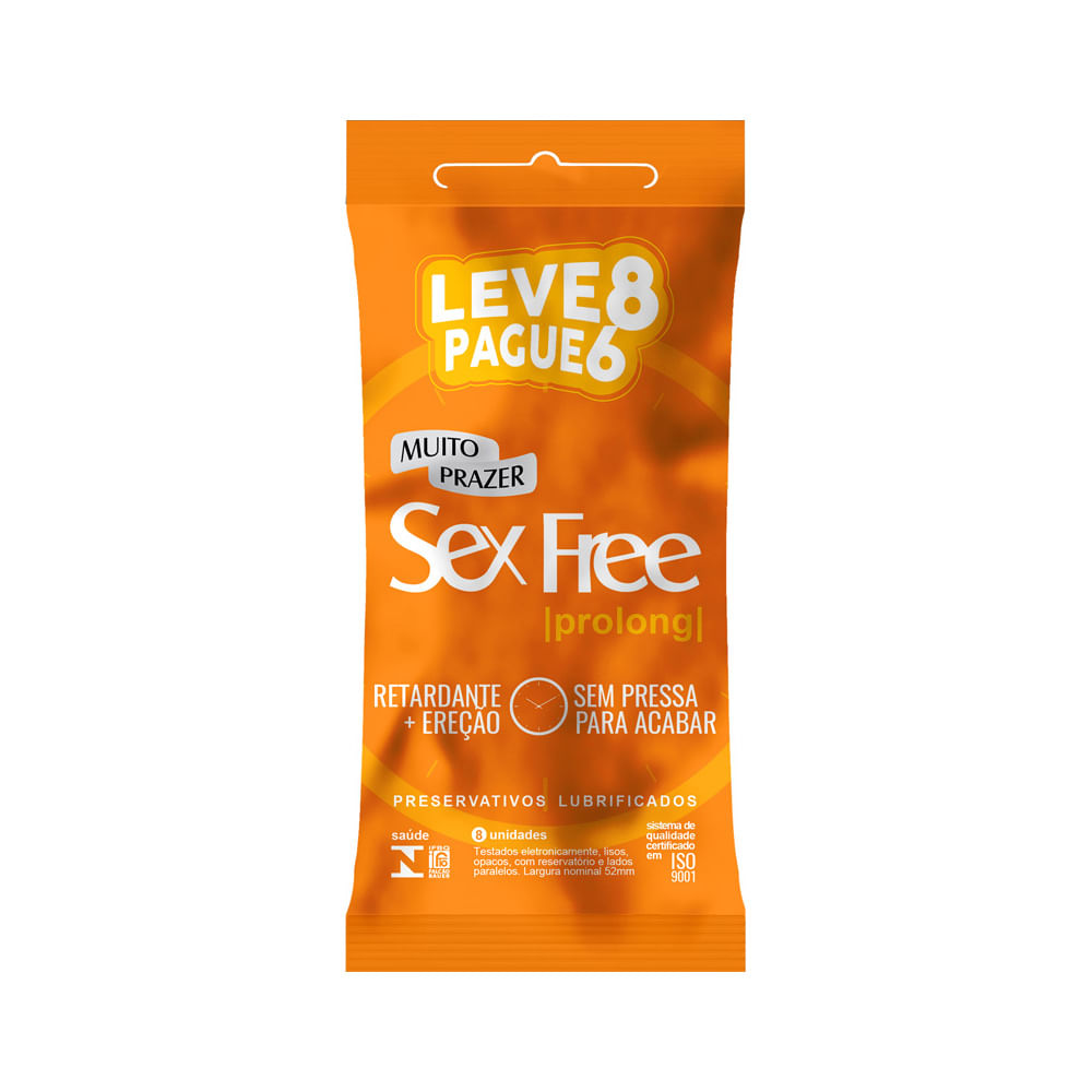 Preservativo Sex Free Prolong 8 Unidades