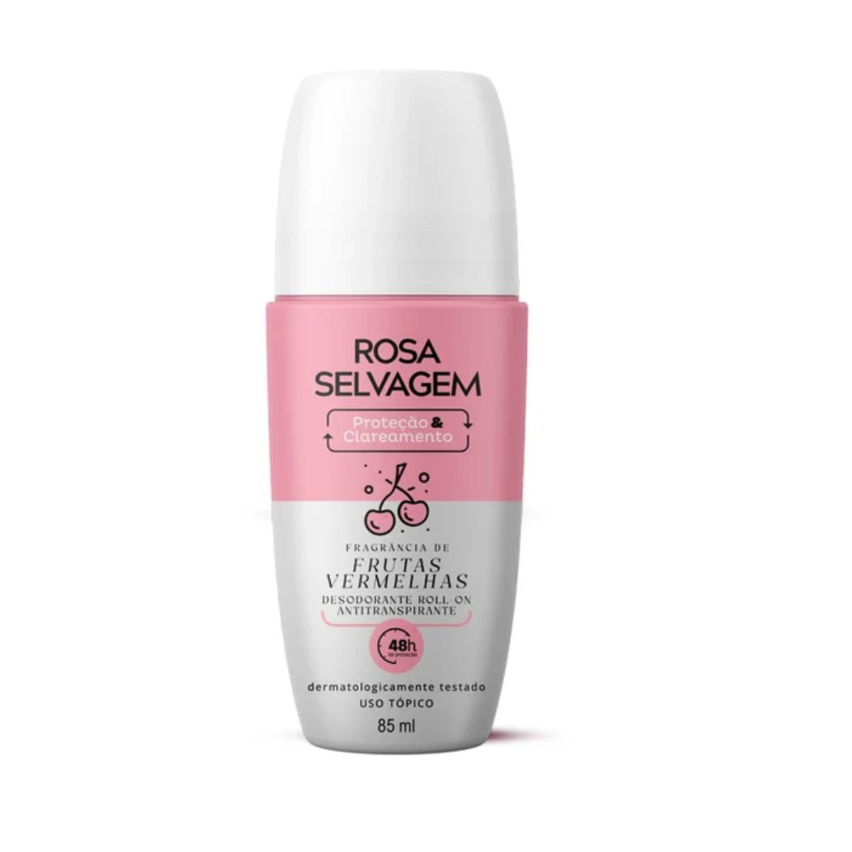 Desodorante Roll-on Clareador Rosa Selvagem Frutas Vermelhas 85ml