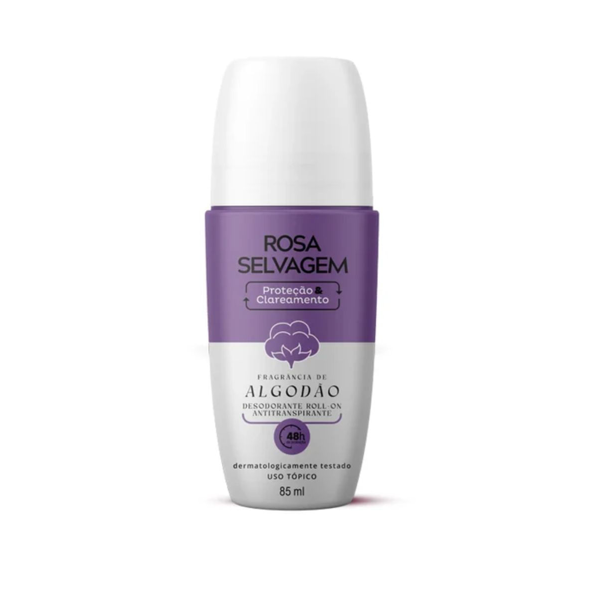 Desodorante Roll-on Clareador Rosa Selvagem Algodão 85ml
