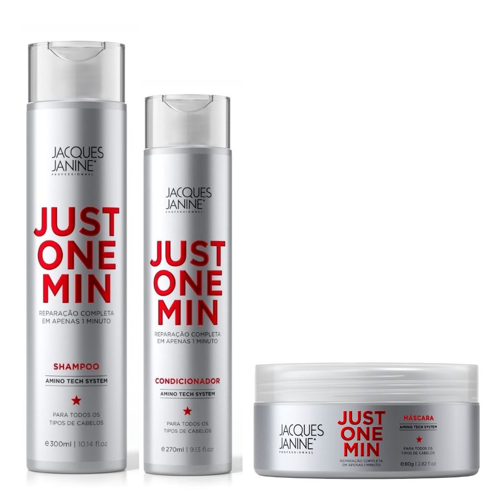 Shampoo Máscara Condicionador Jacques Janine Just One Minute
