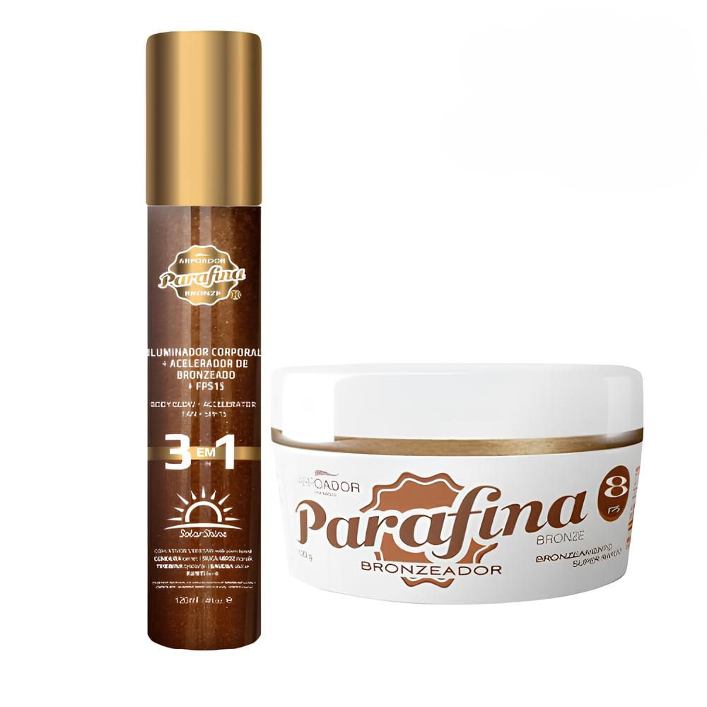 Kit Parafina Bronze Fps 8 Arpoador 120g + Solar Shine 3 Em 1