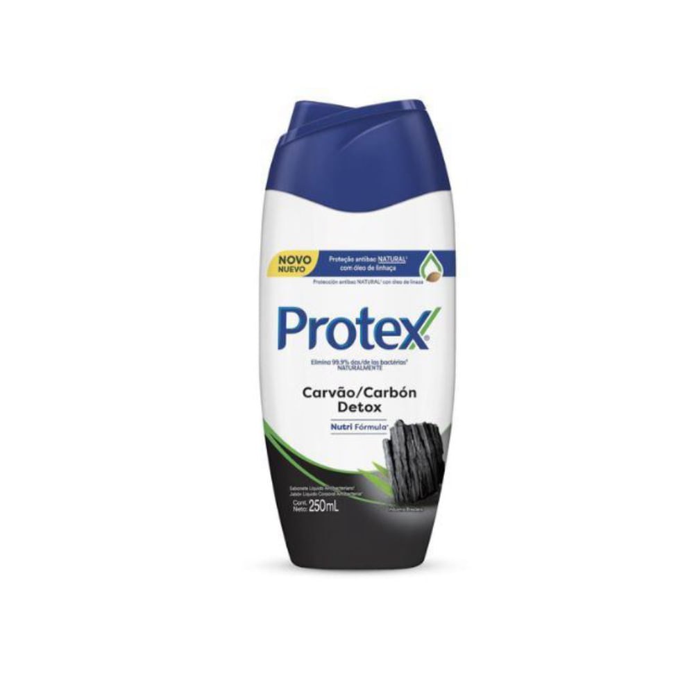 Sabonete Líquido Protex 250ml Carvão Detox