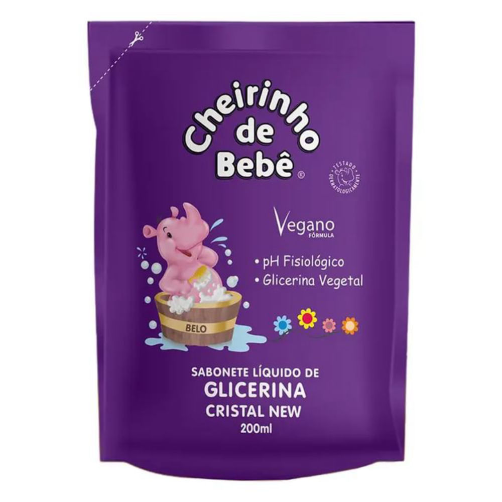 Sabonete Liquido Infantil Cheirinho De Bebê Refil 200ml Cristal