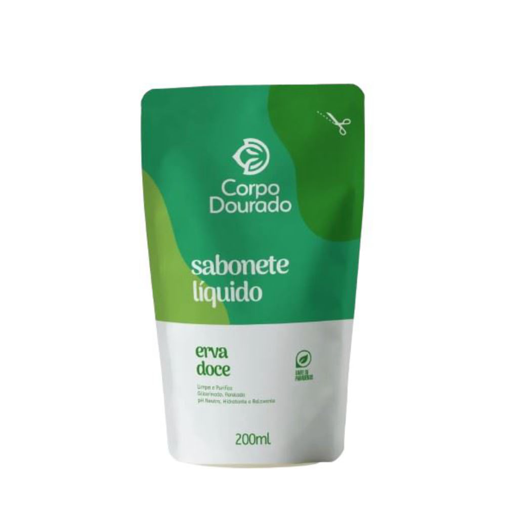 Sabonete Líquido Corpo Dourado Pouch 200ml Erva Doce