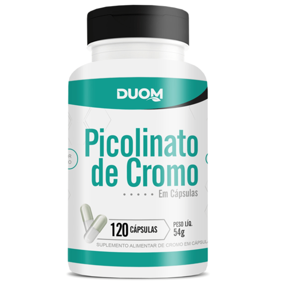 Picolinato De Cromo Alto Teor De Cromo Super Concentrado Duom 120 Cápsulas