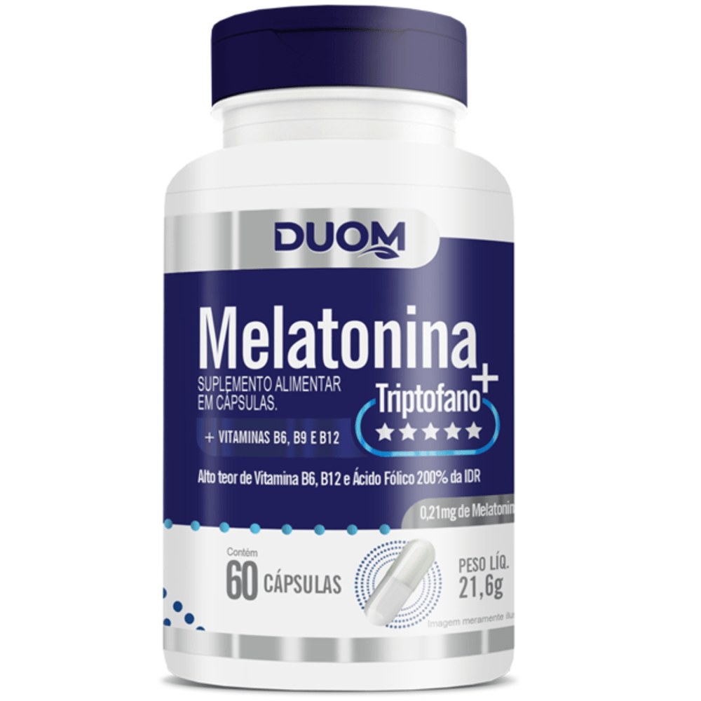 MELATONINA + TRIPTOFANO + VITAMINAS DUOM 60 CÁPSULAS