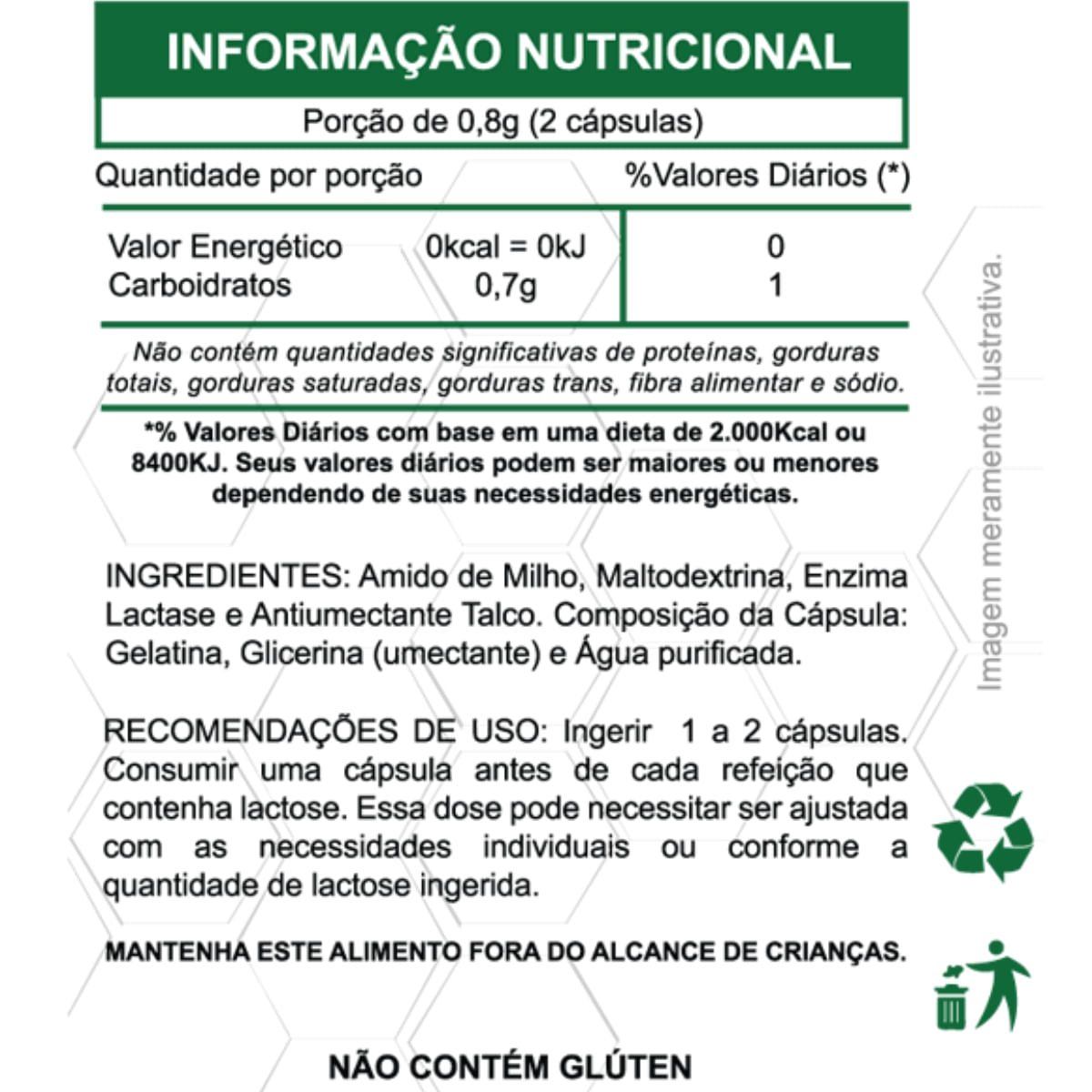 ENZIMA LACTASE 4500 FCC INTOLERÂNCIA LACTOSE DUOM 120 CÁPSULAS