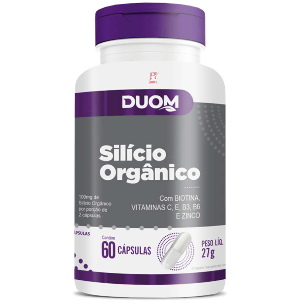 Silicio Organico Biotina Vitaminas C E B3 B6 Zinco Duom 60 Cápsulas