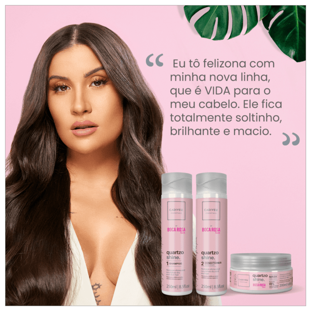Pré-Shampoo Cadiveu Essentials Quartzo Shine By Boca Rosa Hair Proteína Condicionante  200ml