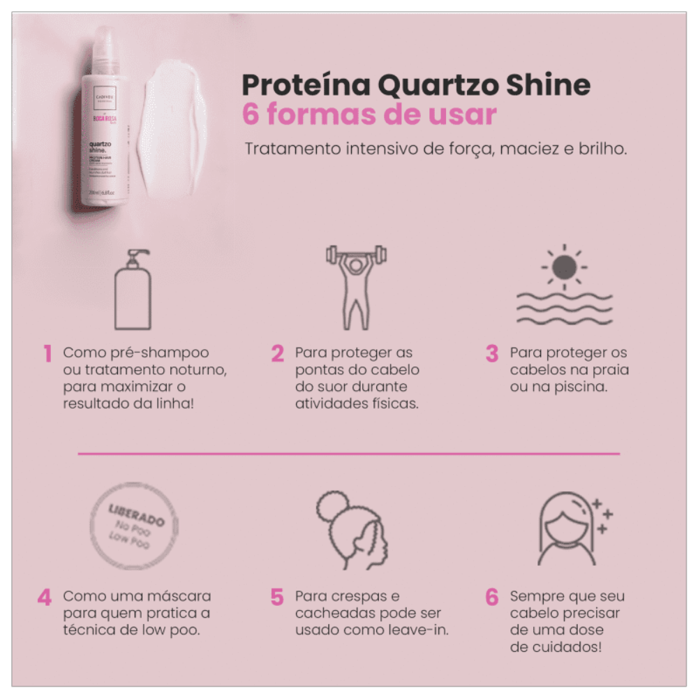 Pré-Shampoo Cadiveu Essentials Quartzo Shine By Boca Rosa Hair Proteína Condicionante  200ml