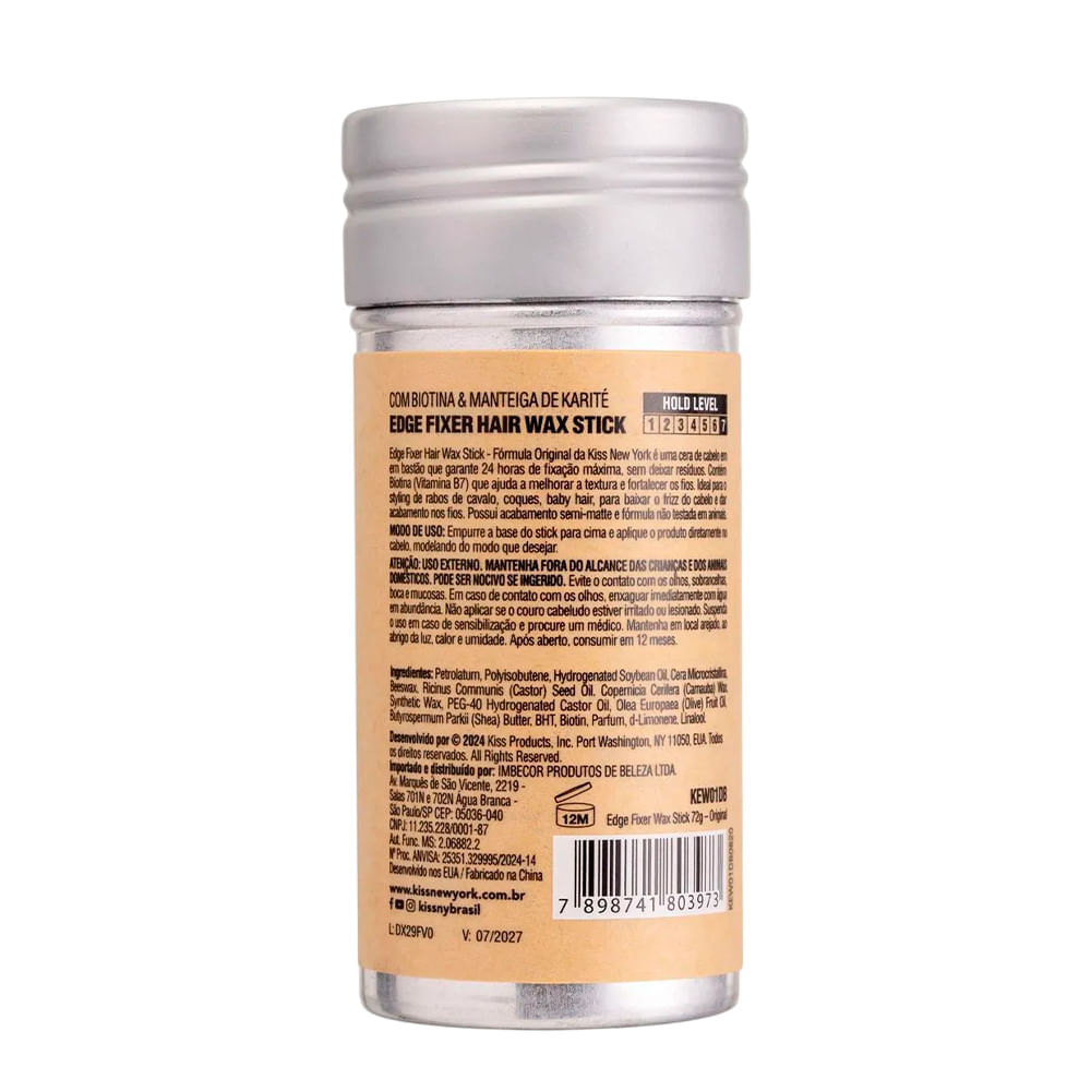 Cera em Stick Formula Original Kiss New York Edge Fixer 72g