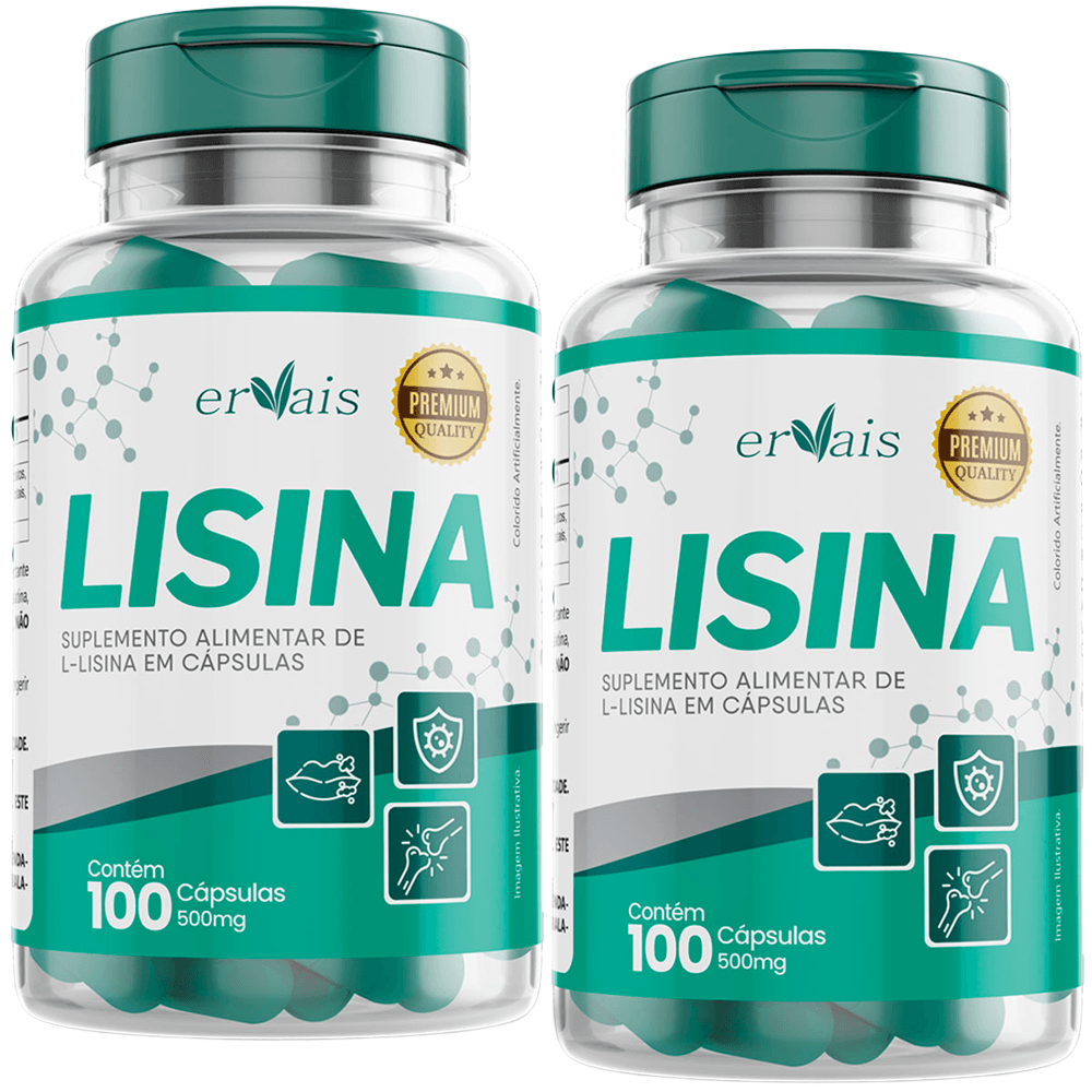 Lisina cápsulas Concentrada 2 Frascos 100 cápsulas cada